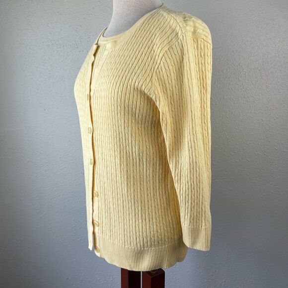 Jeanne Pierre Matching Cardigan and Tan Top Sweater Size M EUC - Picture 2 of 8